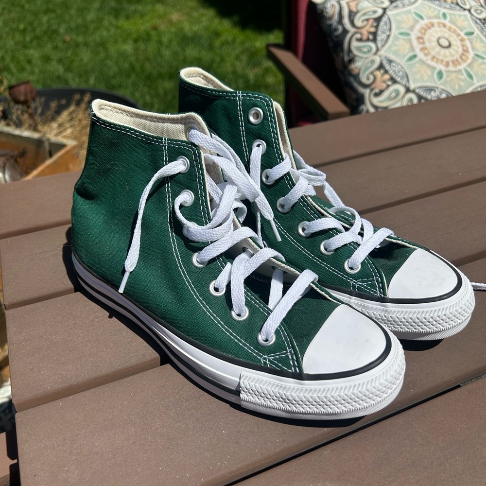 Dragon Scale Green Converse High-Tops Brand New (No Box) Size 7